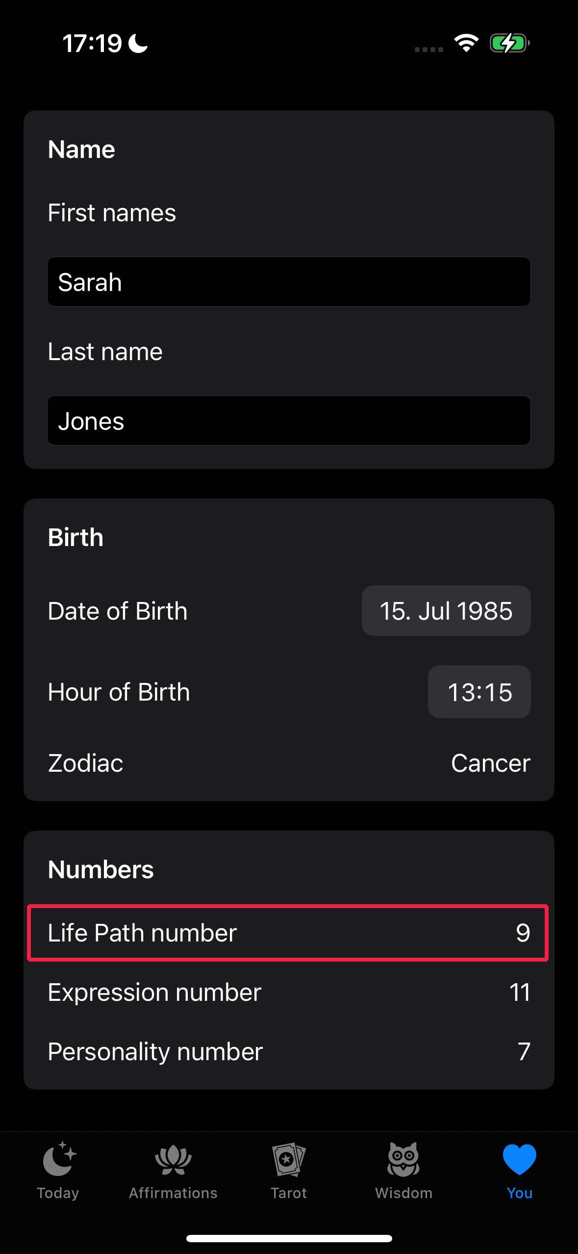 Life Path Number App