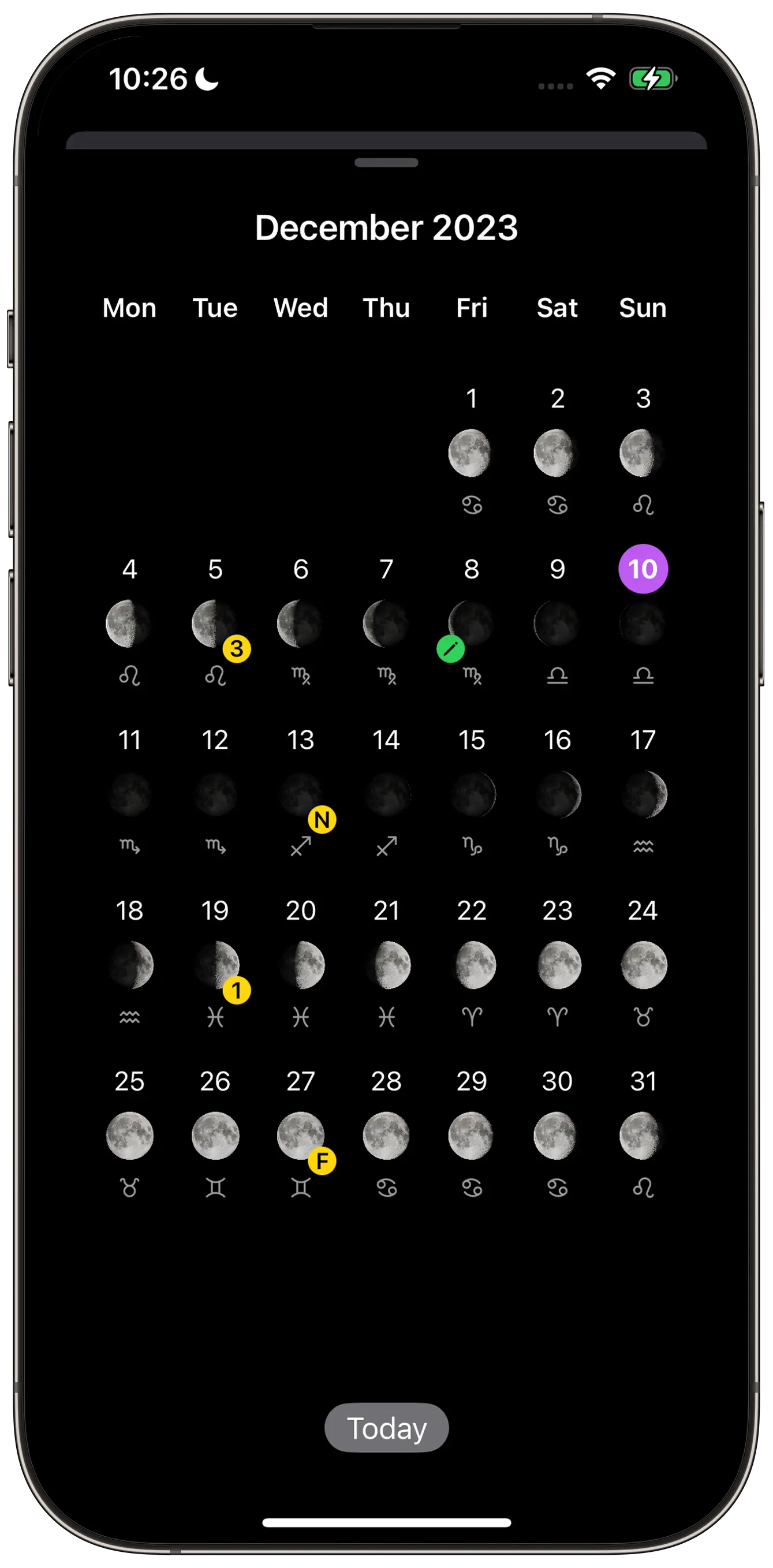 Clair Lunar Calendar