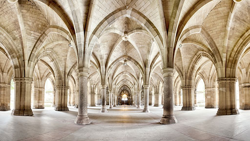 Image of a gothic vaulted ceiling to illustrate Sacred Architecture